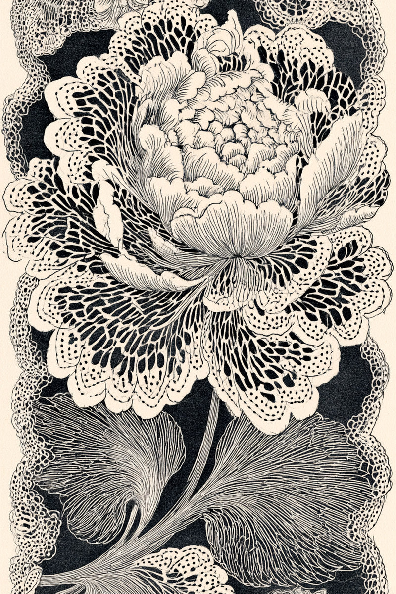 Rich Floral Openwork Panel from Lace Embroidery & Broderie Designs Book 2, a digital embroidery design reference for machine embroidery designs, embroidery patterns and lace and broderie details.