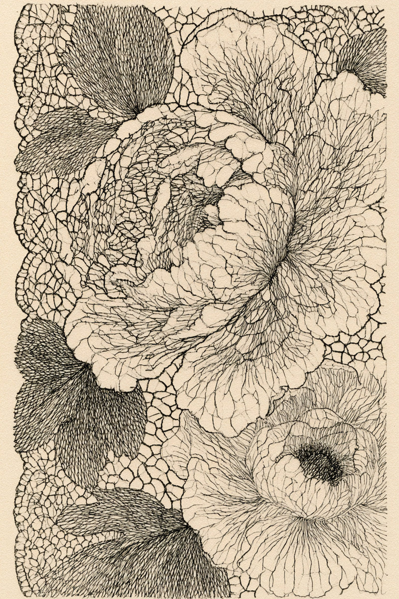 Rich Floral Openwork Panel from Lace Embroidery & Broderie Designs Book 3, a digital embroidery design reference for machine embroidery designs, embroidery patterns and lace and broderie details.
