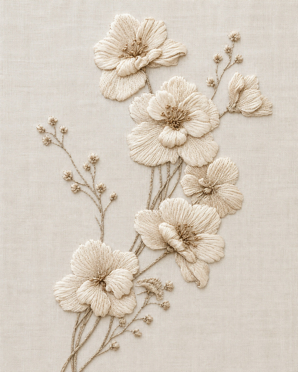 Romantic Floral Garment Placement 02 from Neckline & Collar Embroidery Designs Book 3, a digital embroidery design reference for machine embroidery designs, embroidery patterns and lace and broderie details.