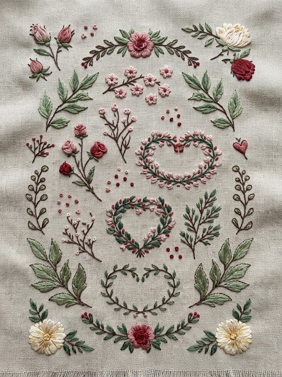 Valentine’s Day Embroidery Book 26 Product Book 4 digital PDF embroidery design book - sample plate / motif preview 15