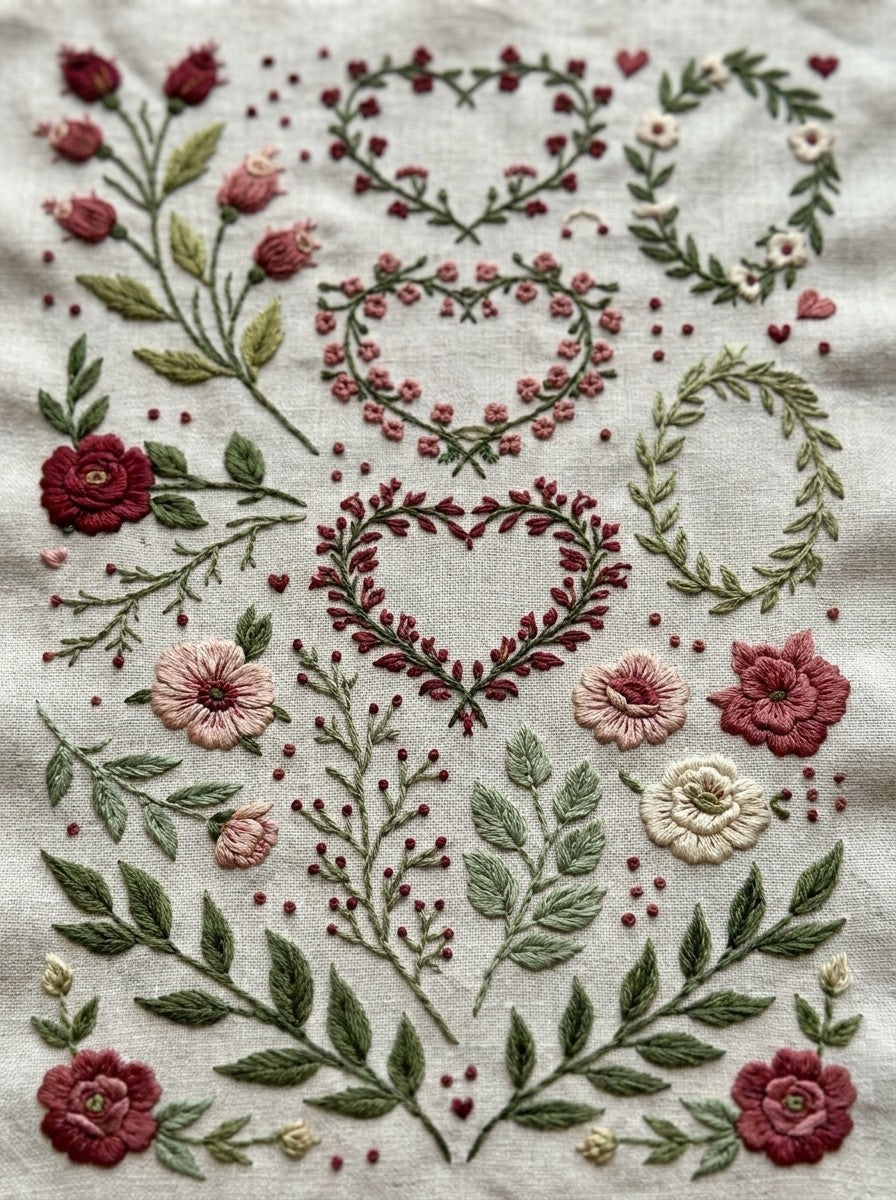 Valentine’s Day Embroidery Book 26 Product Book 2 digital PDF embroidery design book - sample plate / motif preview 17