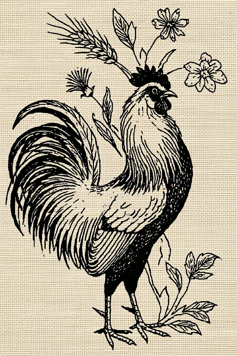 Rooster Apron Pocket Motif Kitchen from Kitchen Towels & Aprons Embroidery Book 2, a digital embroidery design reference for machine embroidery designs, embroidery patterns and garment placement ideas.