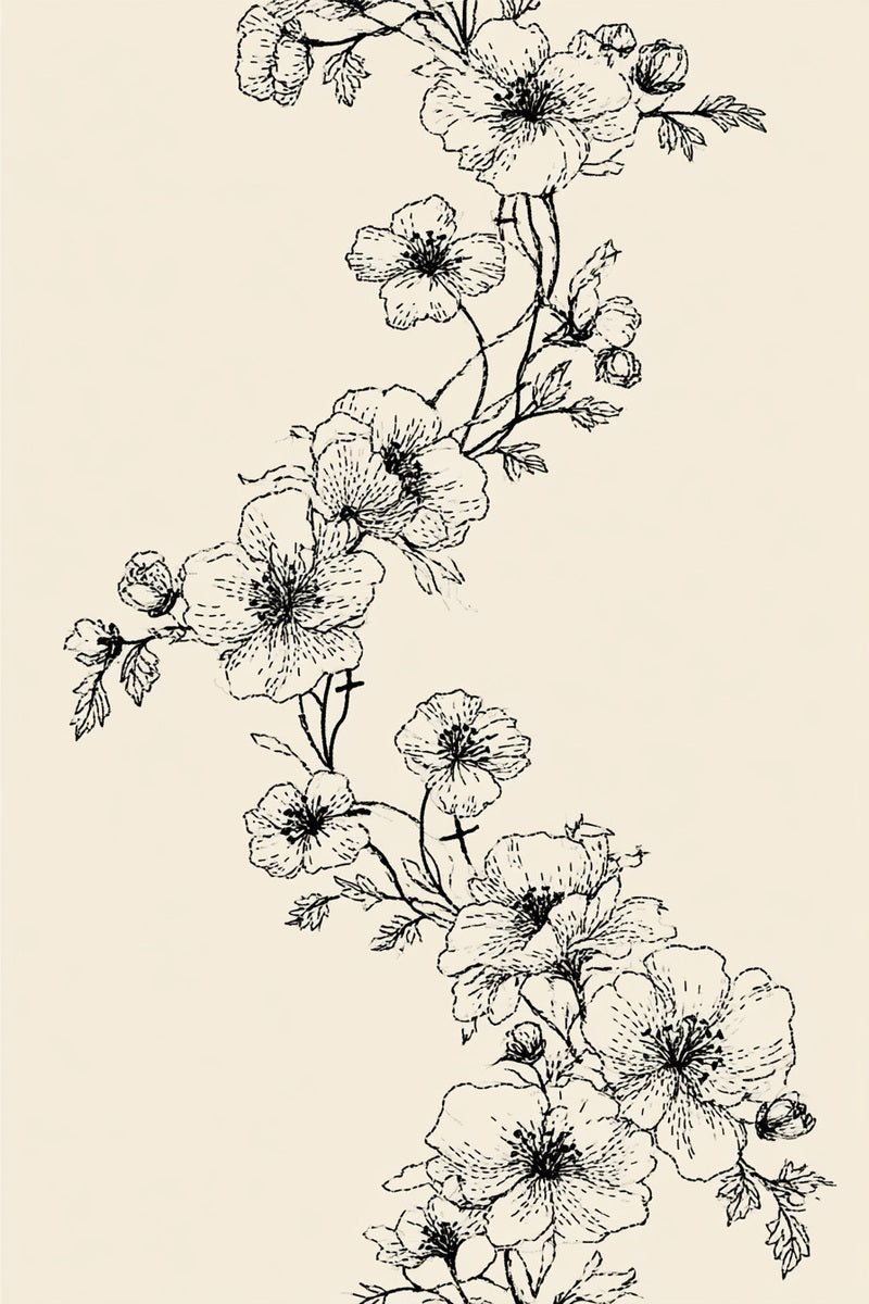 Sacred Floral Altar Border 02 from Church Embroidery & Sacred Ornament Book 3, a digital embroidery design reference for machine embroidery designs, embroidery patterns and border and edge embroidery.
