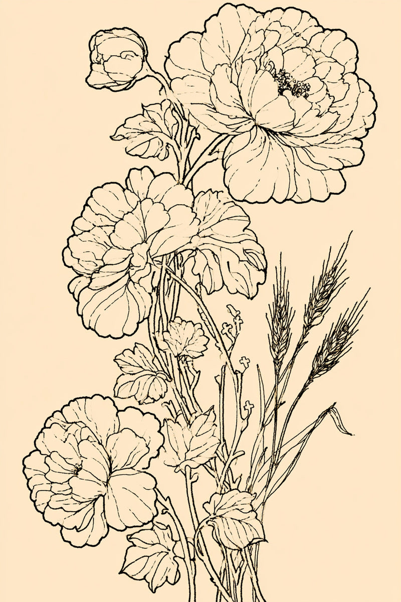 Sacred Floral Vestment Panel from Church Embroidery & Sacred Ornament Book 4, a digital embroidery design reference for machine embroidery designs, embroidery patterns and botanical and floral embroidery.