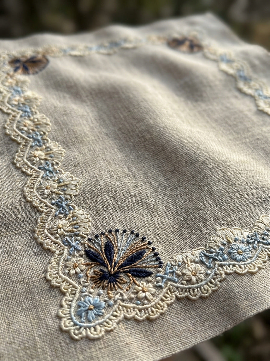 Scalloped Floral Border Classic Embroidery from Classic Frames & Borders Book 8, a digital embroidery design reference for machine embroidery designs, embroidery patterns and border and edge embroidery.