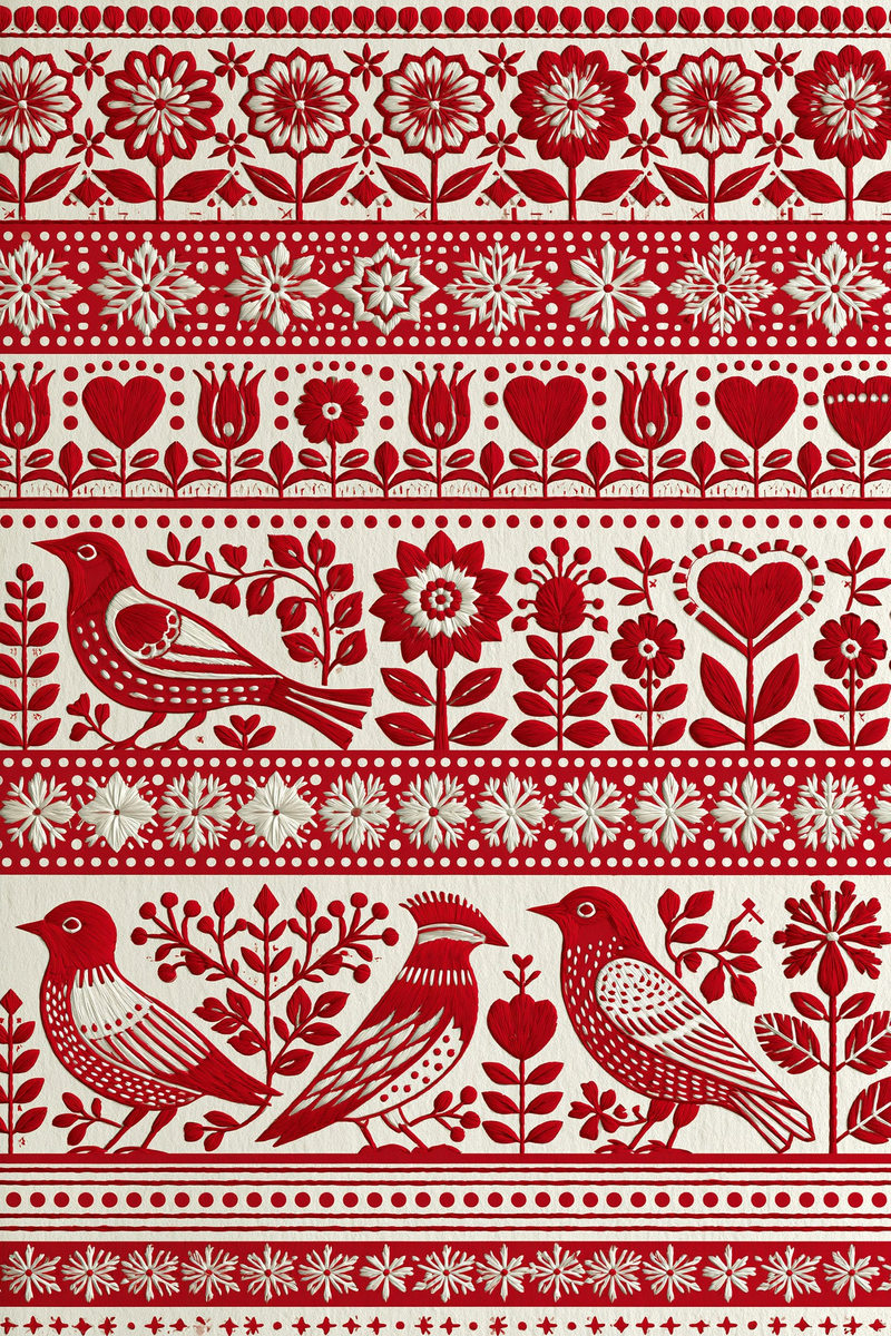 Scandinavian Folk Embroidery Book 45 Product Book 1 digital PDF embroidery design book - sample plate / motif preview 16