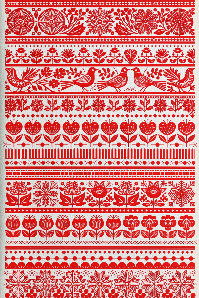 Scandinavian Folk Embroidery Book 45 Product Book 3 digital PDF embroidery design book - sample plate / motif preview 16
