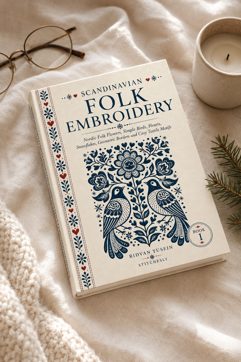 Scandinavian Folk Embroidery Book 45 Product Book 1 digital PDF embroidery design book - main cover / hero image 2