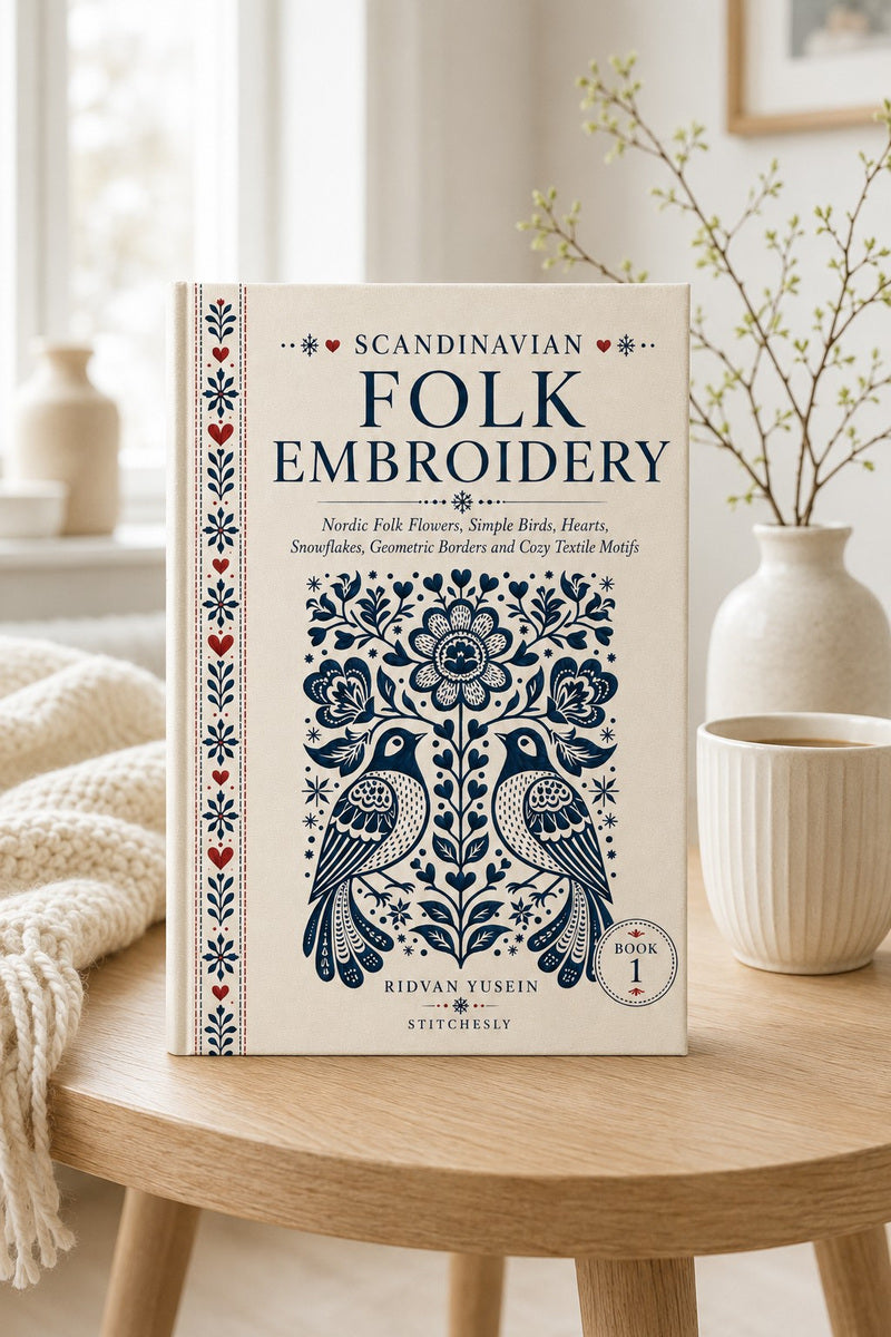Scandinavian Folk Embroidery Book 45 Product Book 1 digital PDF embroidery design book - main cover / hero image 1