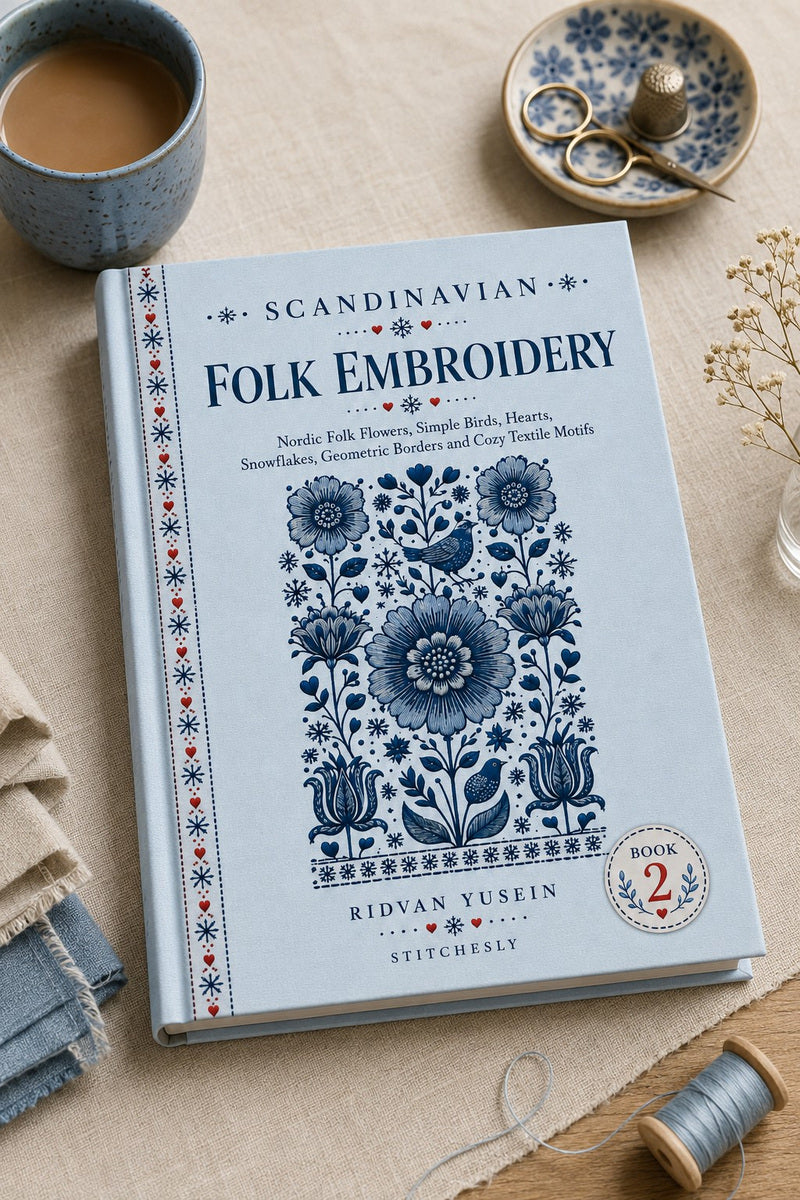 Scandinavian Folk Embroidery Book 45 Product Book 2 digital PDF embroidery design book - main cover / hero image 2