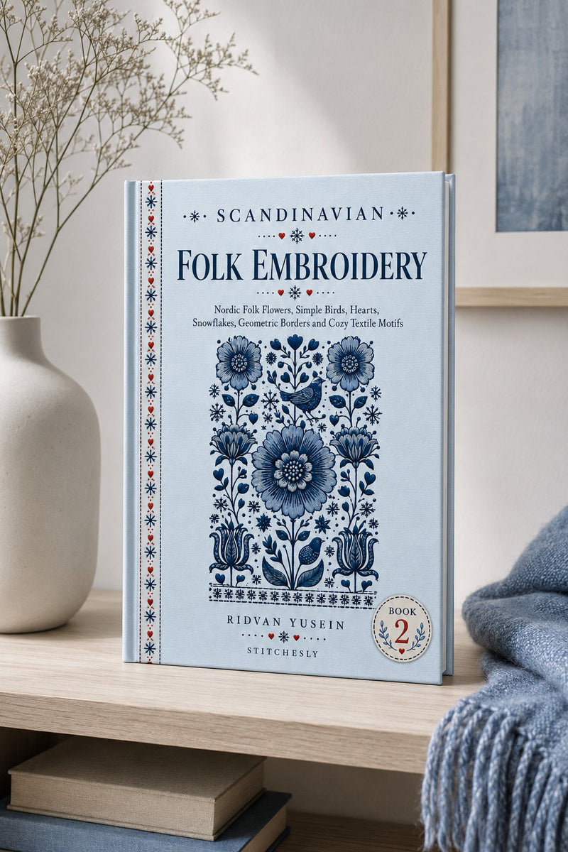 Scandinavian Folk Embroidery Book 45 Product Book 2 digital PDF embroidery design book - main cover / hero image 3