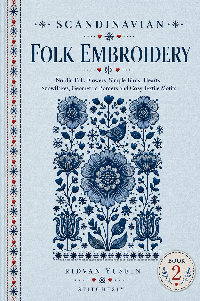Scandinavian Folk Embroidery Book 45 Product Book 2 digital PDF embroidery design book - main cover / hero image 1