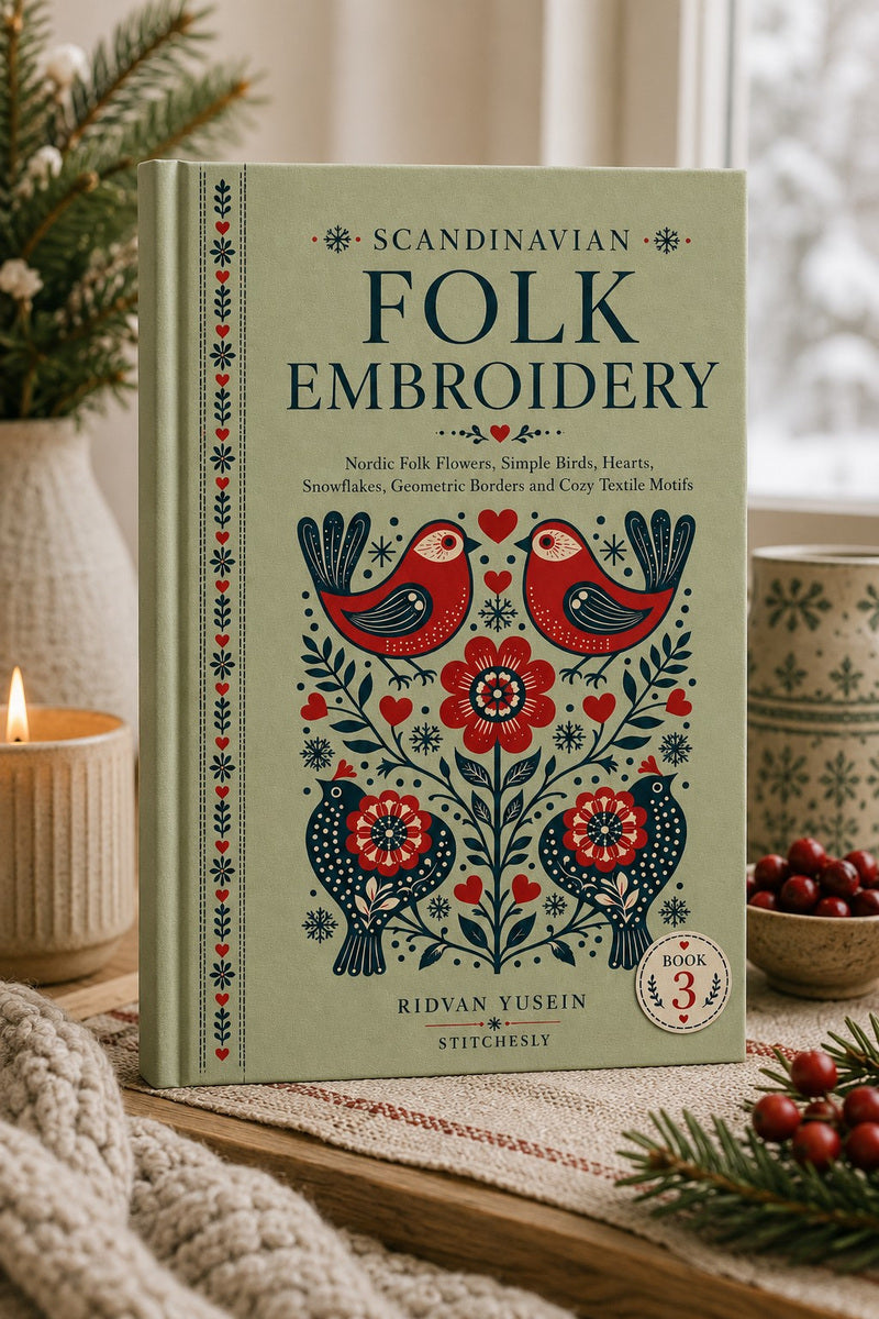 Scandinavian Folk Embroidery Book 45 Product Book 3 digital PDF embroidery design book - main cover / hero image 2