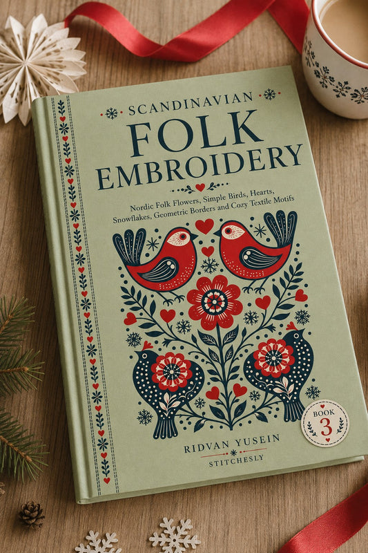 Scandinavian Folk Embroidery Book 45 Product Book 3 digital PDF embroidery design book - main cover / hero image 1