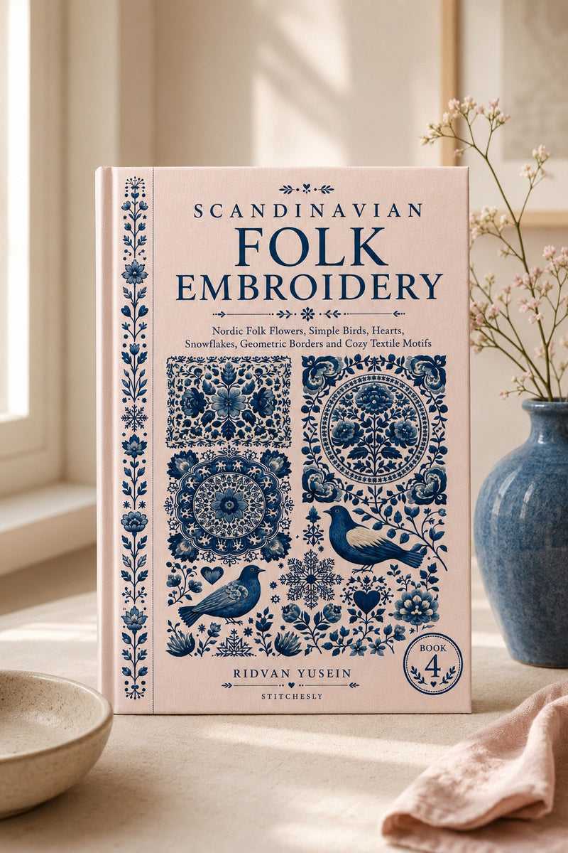 Scandinavian Folk Embroidery Book 45 Product Book 4 digital PDF embroidery design book - main cover / hero image 2