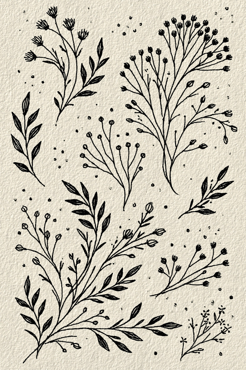 Scattered Botanical Filler Motif Botanical 02 from Botanical Sprig Library Book 1, a digital embroidery design reference for machine embroidery designs, embroidery patterns and small motif and accent designs.