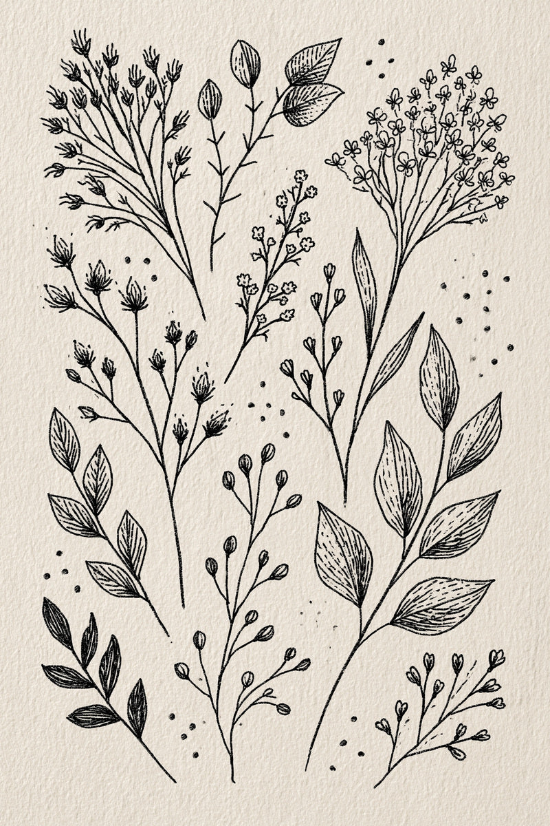 Scattered Botanical Filler Motif Botanical from Botanical Sprig Library Book 1, a digital embroidery design reference for machine embroidery designs, embroidery patterns and small motif and accent designs.