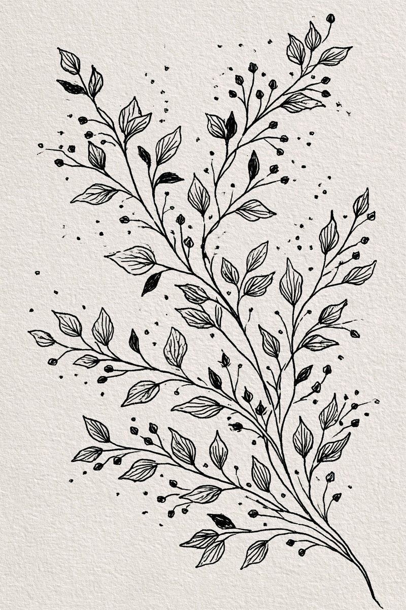 Scattered Leaf And Bud Motif from Botanical Sprig Library Book 8, a digital embroidery design reference for machine embroidery designs, embroidery patterns and small motif and accent designs.