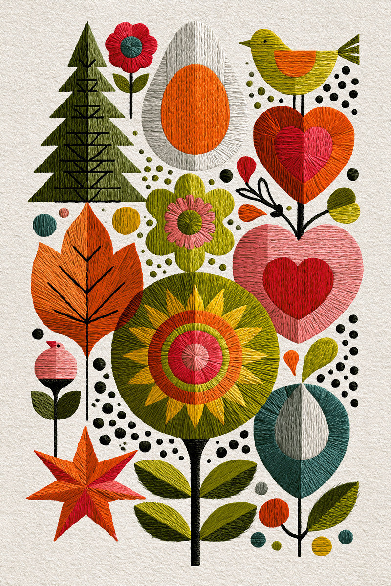 Seasonal Appliqu Mini Sampler Appliqu from Appliqué Compatible Designs Book 3, a digital embroidery design reference for machine embroidery designs, embroidery patterns and seasonal embroidery motifs.