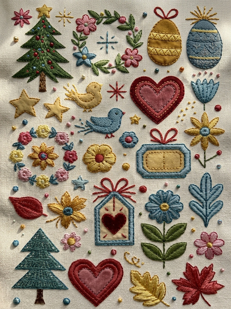 Appliqué Compatible Designs - Book 1 | Digital PDF Embroidery Design Book