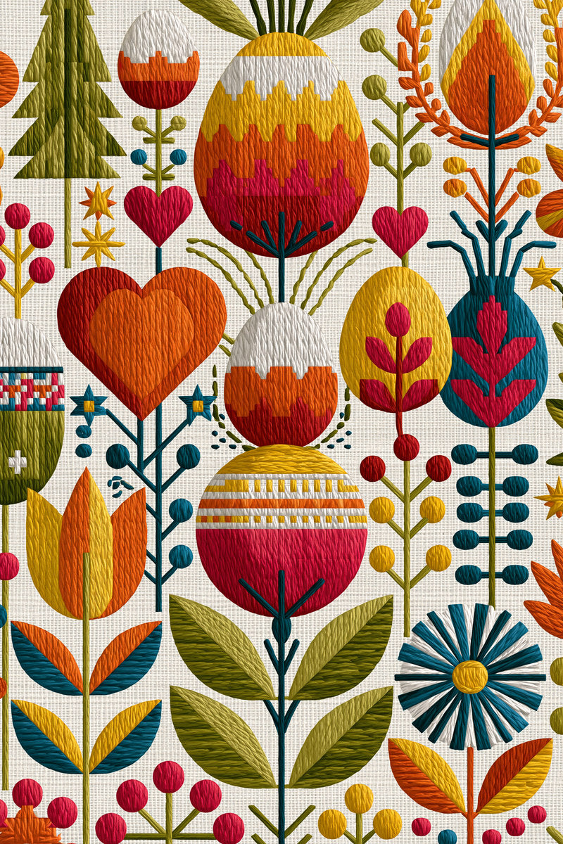 Seasonal Gift Colorwork Library Plate from Modern Colorwork Embroidery Book 3, a digital embroidery design reference for machine embroidery designs, embroidery patterns and seasonal embroidery motifs.