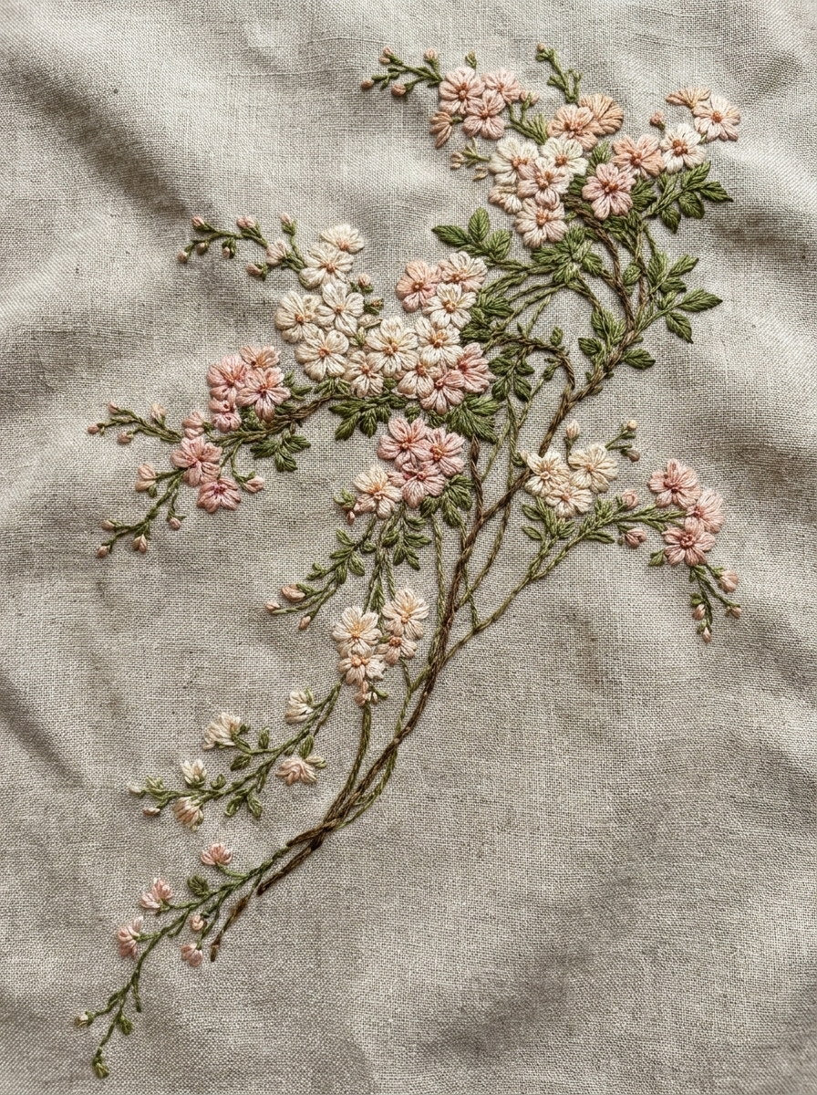 Shoulder To Neckline Floral Placement from Necklines & Collars Embroidery Book 4, a digital embroidery design reference for machine embroidery designs, embroidery patterns and lace and broderie details.