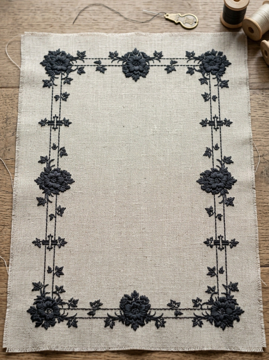 Simple Altar Cloth Border from Church Embroidery & Sacred Ornament Book 2, a digital embroidery design reference for machine embroidery designs, embroidery patterns and border and edge embroidery.