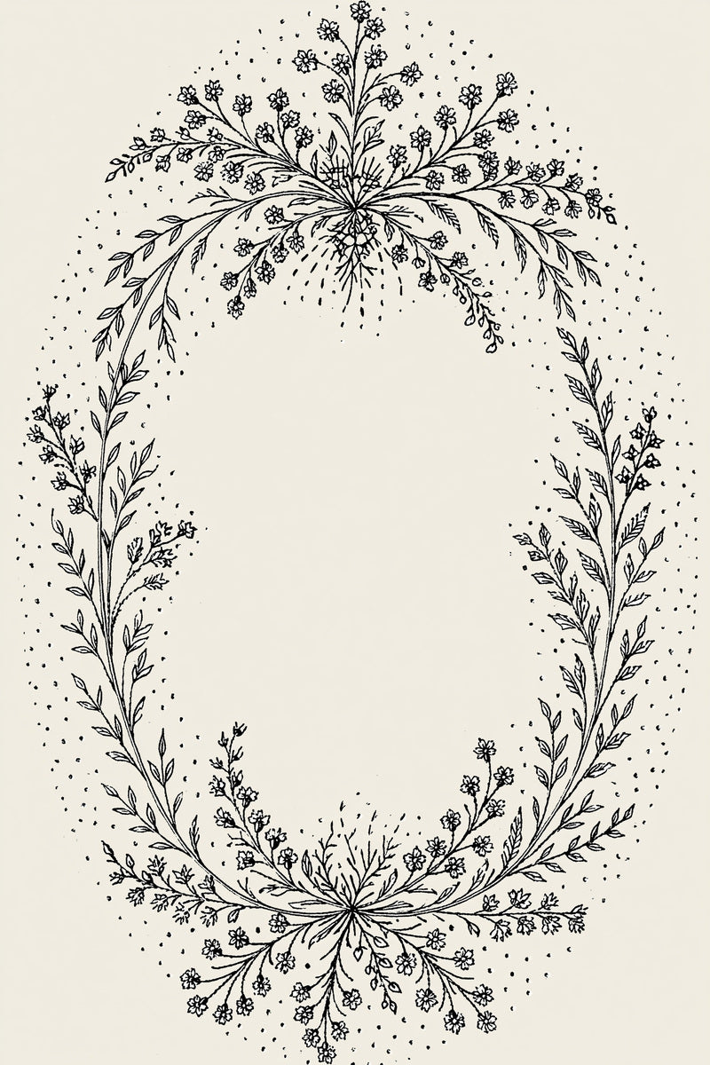 Simple French Monogram Frame French from French Embroidery & La Broderie Blanche Book 2, a digital embroidery design reference for machine embroidery designs, embroidery patterns and frames and monogram spaces.