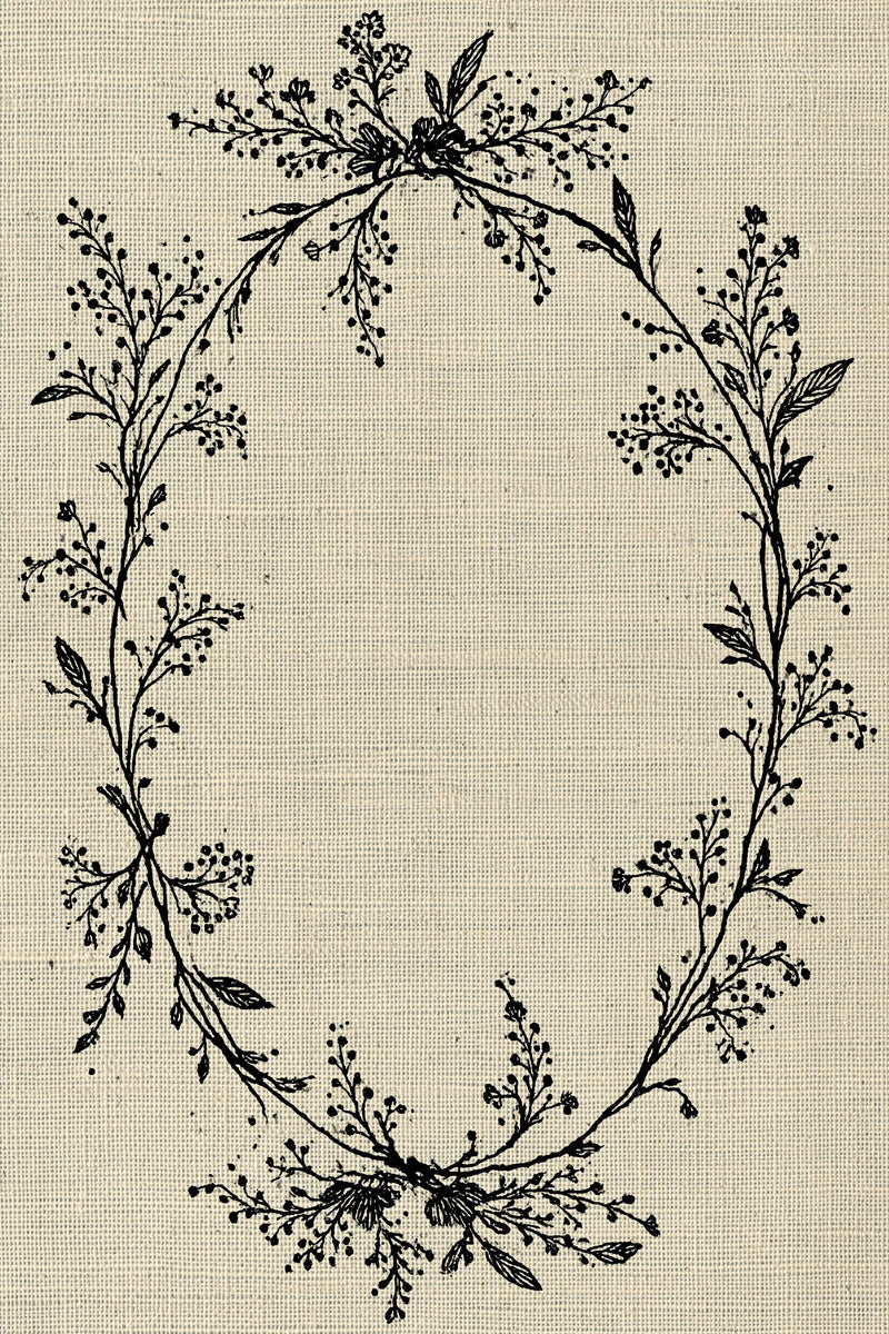 Simple French Monogram Frame French from French Embroidery & La Broderie Blanche Book 3, a digital embroidery design reference for machine embroidery designs, embroidery patterns and frames and monogram spaces.