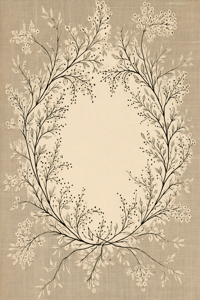 Simple French Monogram Frame French from French Embroidery & La Broderie Blanche Book 7, a digital embroidery design reference for machine embroidery designs, embroidery patterns and frames and monogram spaces.