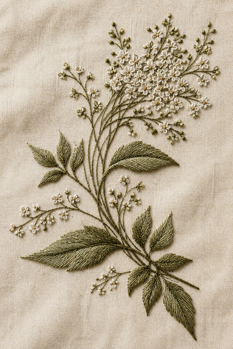Simple Napkin Corner Motif from Napkins, Table Runners & Kitchen Linens Book 2, a digital embroidery design reference for machine embroidery designs, embroidery patterns and border and edge embroidery.