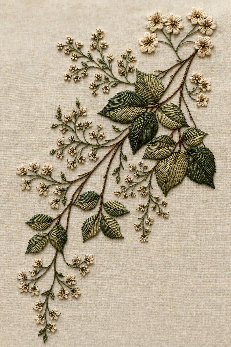 Simple Napkin Corner Motif from Napkins, Table Runners & Kitchen Linens Book 4, a digital embroidery design reference for machine embroidery designs, embroidery patterns and border and edge embroidery.
