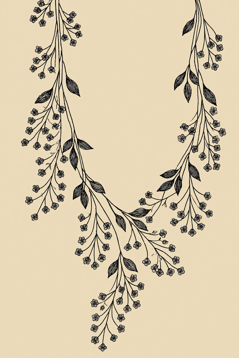 Simple Round Neckline Motif from Neckline & Collar Embroidery Designs Book 4, a digital embroidery design reference for machine embroidery designs, embroidery patterns and garment placement ideas.