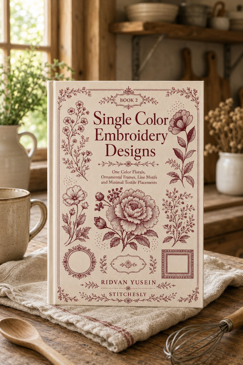 Single Color Embroidery Designs Book 32 Product Book 2 digital PDF embroidery design book - main cover / hero image 6
