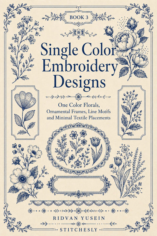 Single Color Embroidery Designs Book 32 Product Book 3 digital PDF embroidery design book - main cover / hero image 8