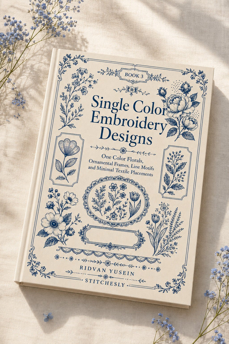 Single Color Embroidery Designs Book 32 Product Book 3 digital PDF embroidery design book - main cover / hero image 9