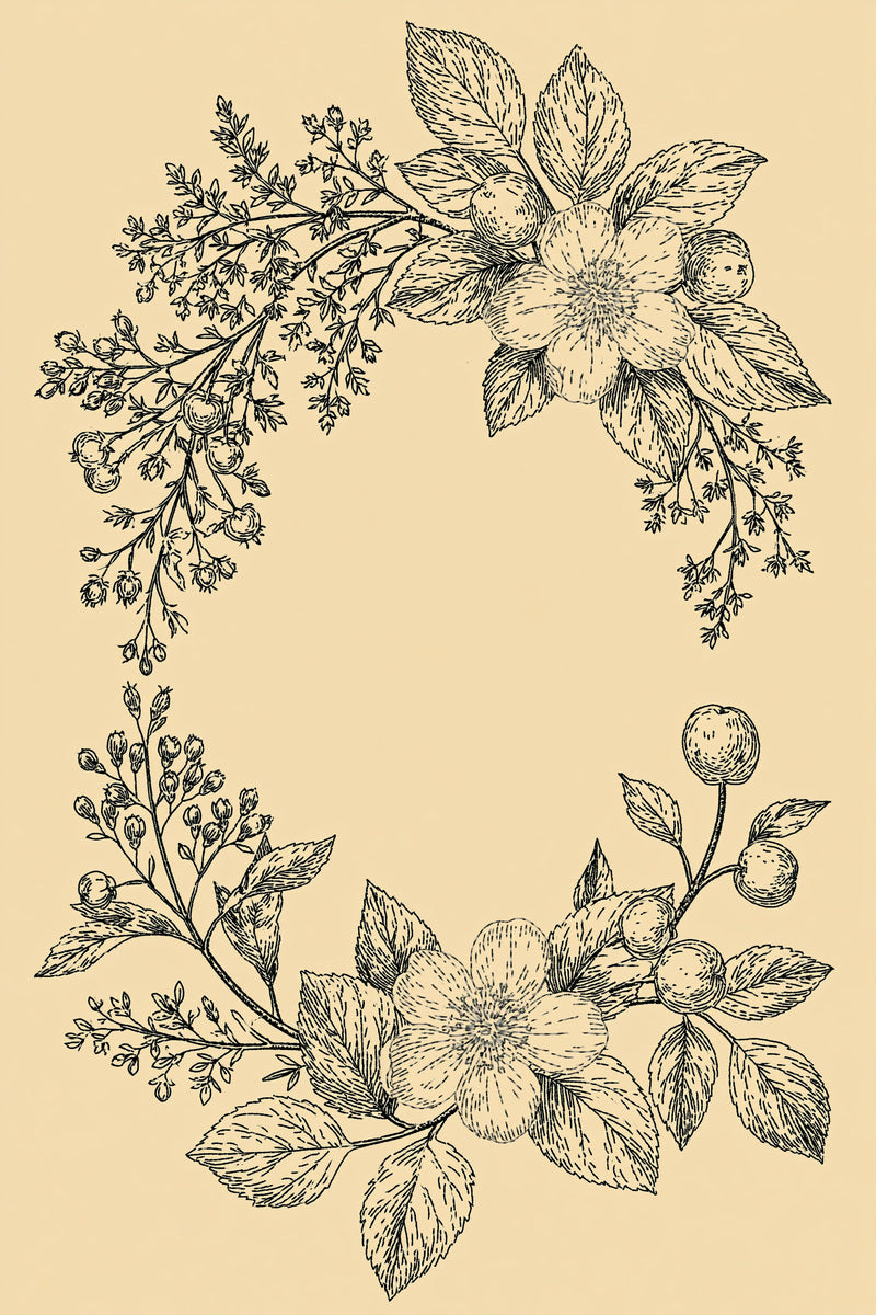 Single Color Kitchen Monogram Frame from Napkins, Table Runners & Kitchen Linens Book 4, a digital embroidery design reference for machine embroidery designs, embroidery patterns and border and edge embroidery.