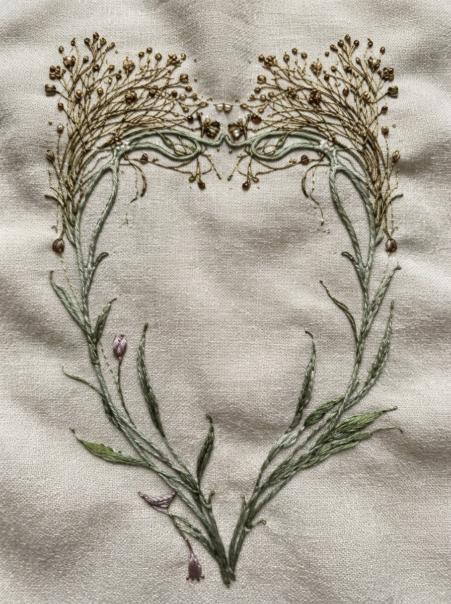 Sinuous Botanical Frame System Art from Art Nouveau Botanical Embroidery Book 4, a digital embroidery design reference for machine embroidery designs, embroidery patterns and frames and monogram spaces.