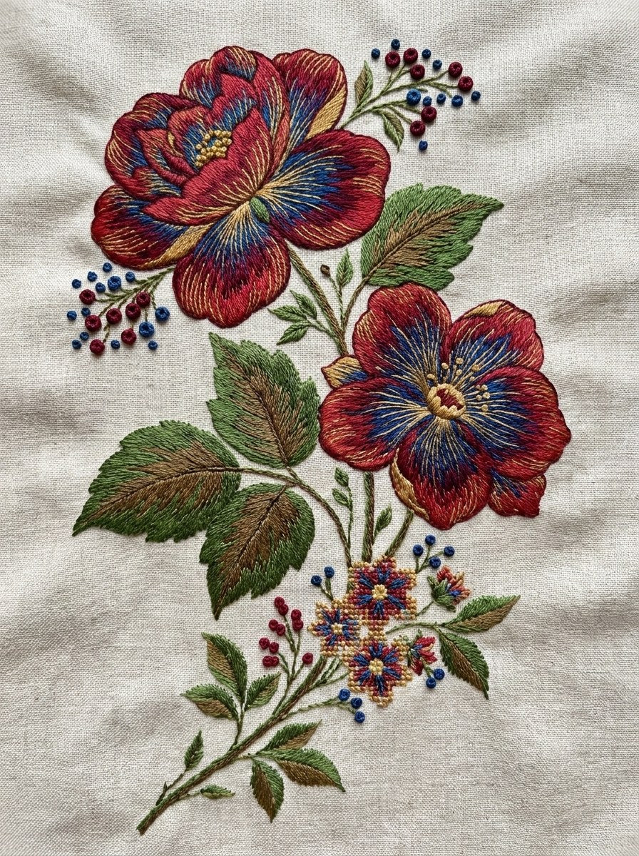 Digital PDF embroidery design bundle cover preview for European Folk & Northern Stitch Bundle 1, featuring curated embroidery patterns, motif library references and textile… - preview 21