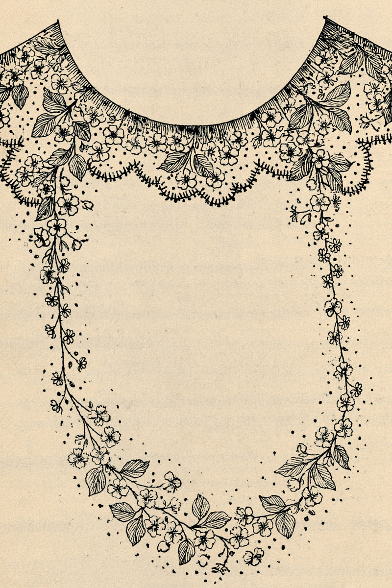 Sleeve Edge And Collar Matching from Necklines & Collars Embroidery Book 3, a digital embroidery design reference for machine embroidery designs, embroidery patterns and border and edge embroidery.