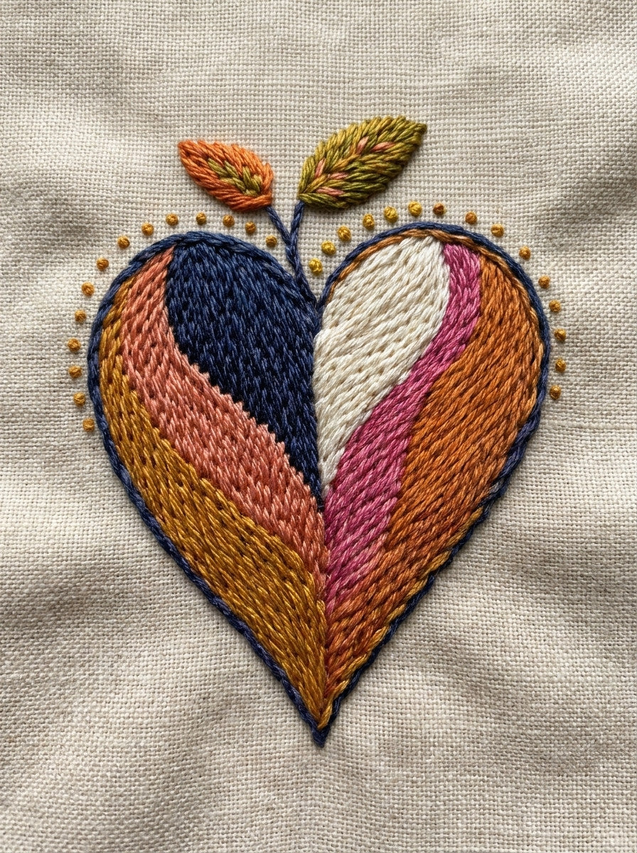 Small Colorwork Heart Motif Modern from Modern Colorwork Embroidery Book 2, a digital embroidery design reference for machine embroidery designs, embroidery patterns and small motif and accent designs.