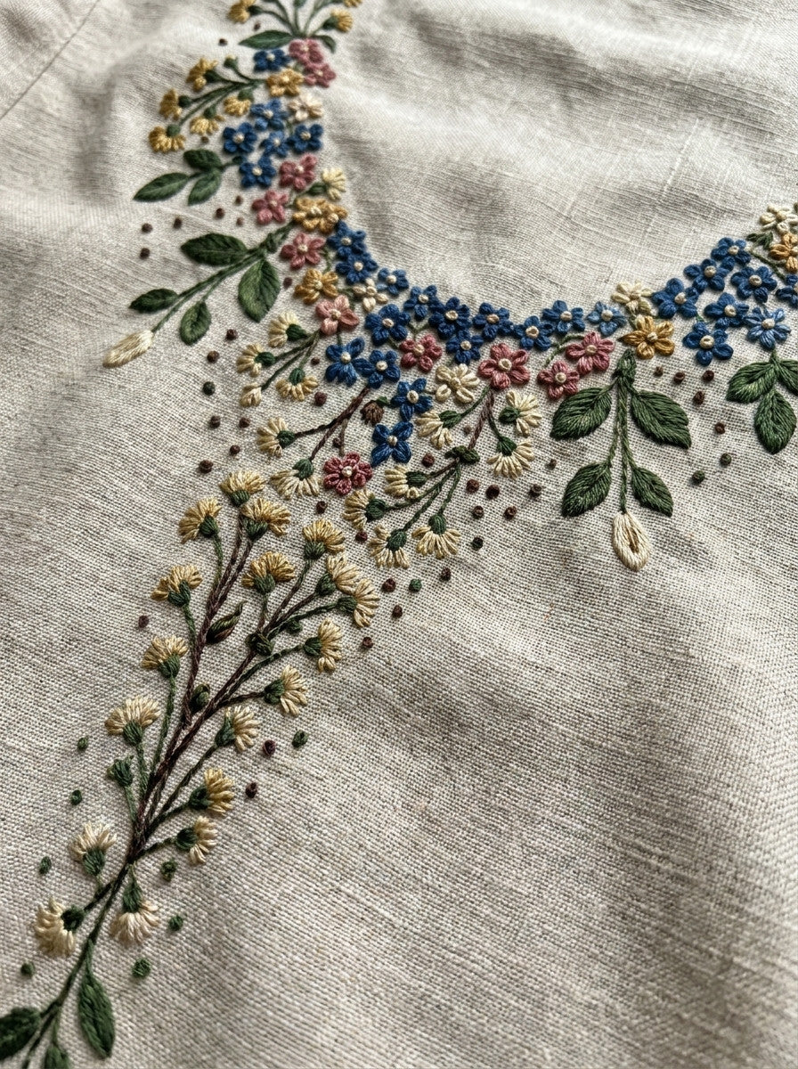 Small Curved Neckline Connector Neckline from Necklines & Collars Embroidery Book 2, a digital embroidery design reference for machine embroidery designs, embroidery patterns and garment placement ideas.