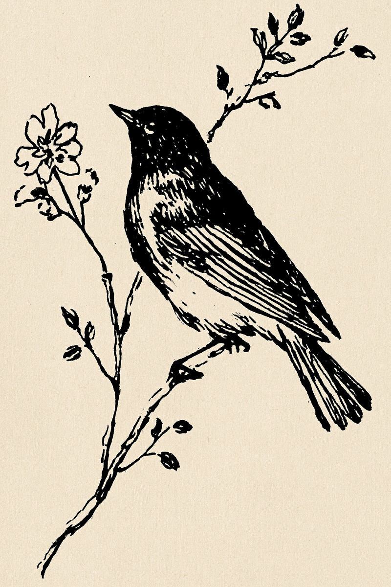Small Garden Bird Motif Birds from Birds Embroidery Book 4, a digital embroidery design reference for machine embroidery designs, embroidery patterns and small motif and accent designs.