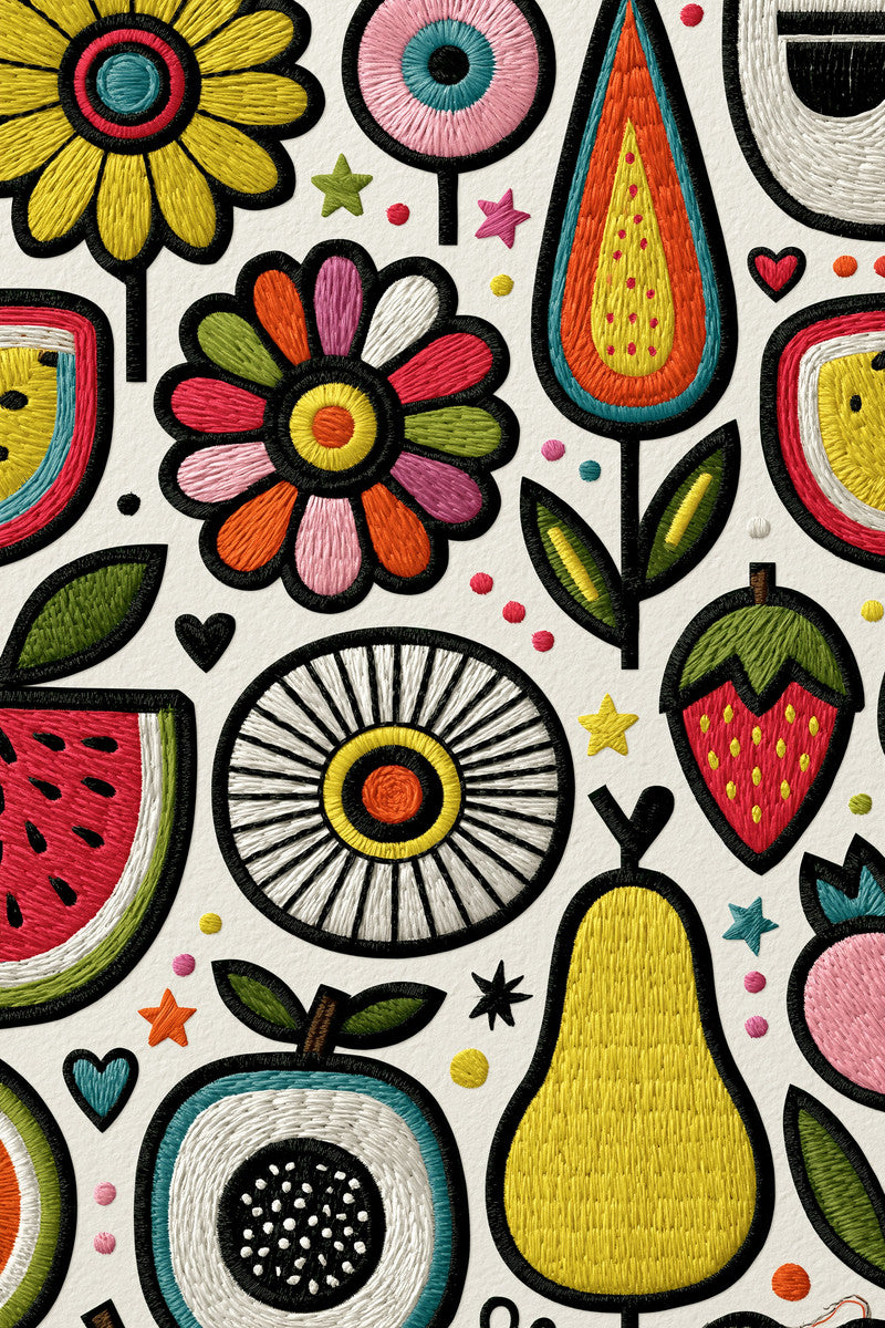 Small Goods Patch Library Plate from Color Pop Patches & Playful Motifs Book 3, a digital embroidery design reference for machine embroidery designs, embroidery patterns and small motif and accent designs.