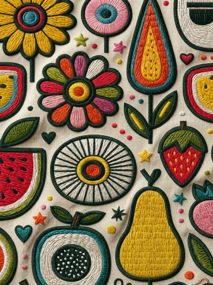 Small Goods Patch Library Plate from Color Pop Patches & Playful Motifs Book 3, a digital embroidery design reference for machine embroidery designs, embroidery patterns and small motif and accent designs.