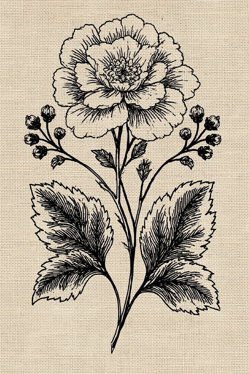 Small Linen Pouch Floral Motif 02 from Napkins, Table Runners & Kitchen Linens Book 4, a digital embroidery design reference for machine embroidery designs, embroidery patterns and border and edge embroidery.