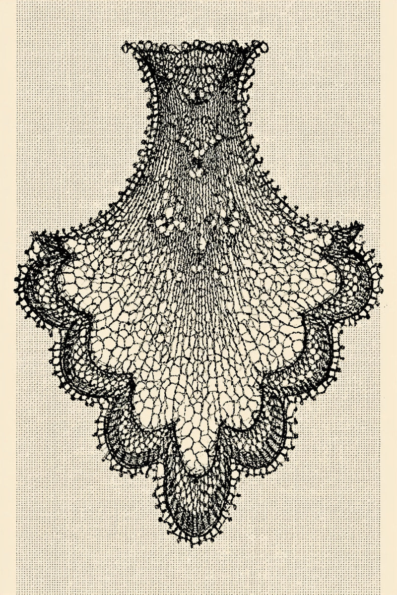 Small Scalloped Lace Ornament from Lace Embroidery & Broderie Designs Book 2, a digital embroidery design reference for machine embroidery designs, embroidery patterns and lace and broderie details.