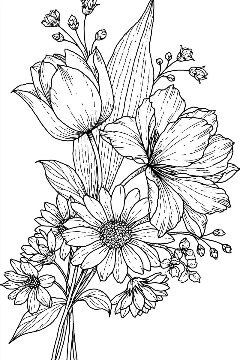 Spring Floral Corner Easter And from Easter & Spring Embroidery Book 2, a digital embroidery design reference for machine embroidery designs, embroidery patterns and corner embroidery.