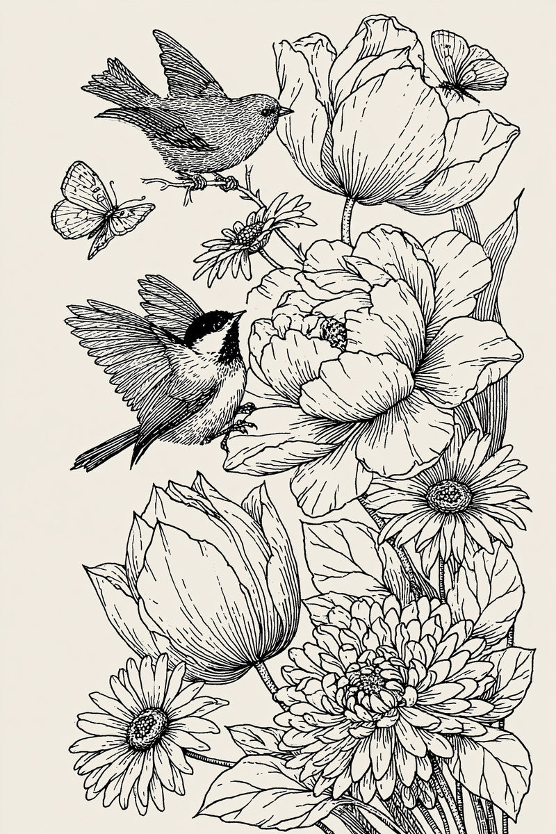 Spring Garden Corner Easter And from Easter & Spring Embroidery Book 4, a digital embroidery design reference for machine embroidery designs, embroidery patterns and corner embroidery.