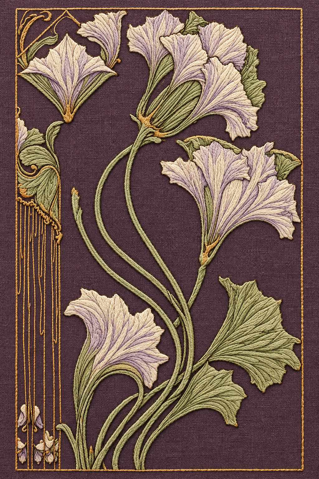 Art Nouveau Needlework - Book 4 | Digital PDF Embroidery Design Book | Hand embroidery example 5